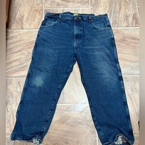 Blue Denim Men’s Red Flannel Lined CABELA’S Outdoor Gear Jeans Sz 42X30 pants